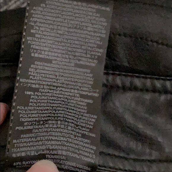 GUESS Tweed Vegan Leather Moto Jacket Size M - Picture 9 of 10